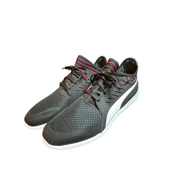 Puma Other - PUMA Scuderia Ferrari Evo Cat Mace Sneaker Black White Mens 9.5‎